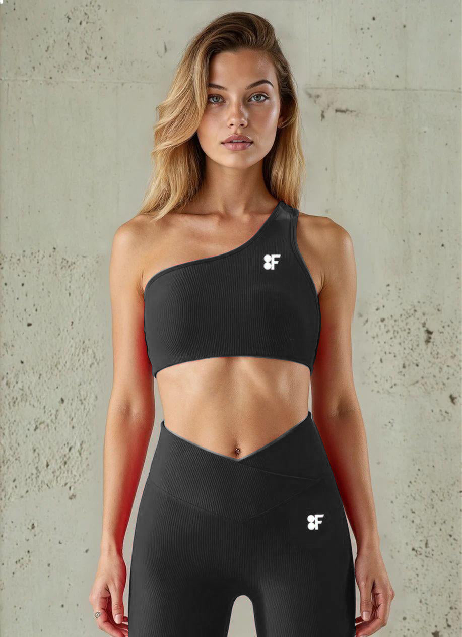 BF single strap sports bra and leggings set