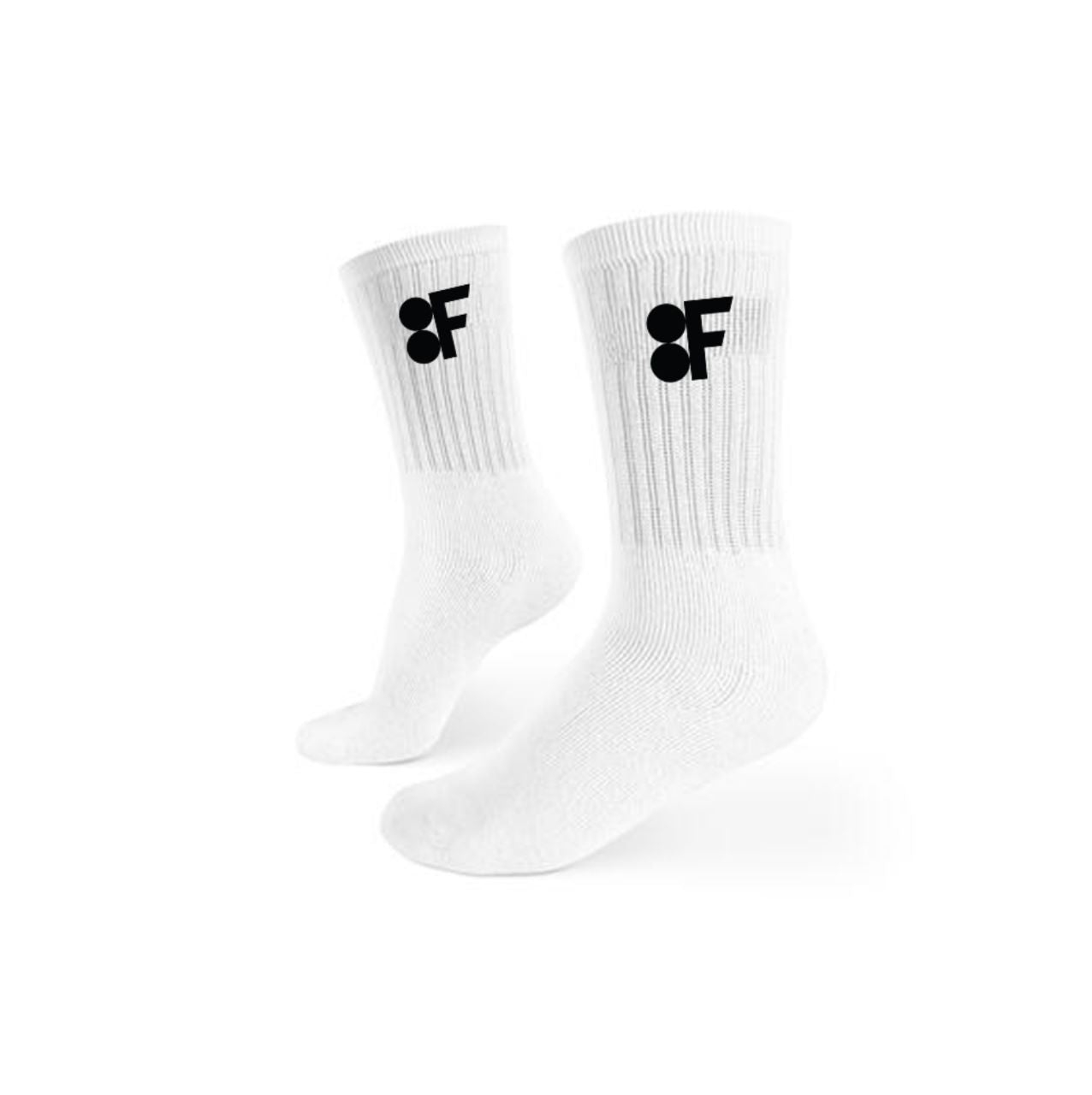 Logo Embroidery Breathable Crew Socks - 1 Pair