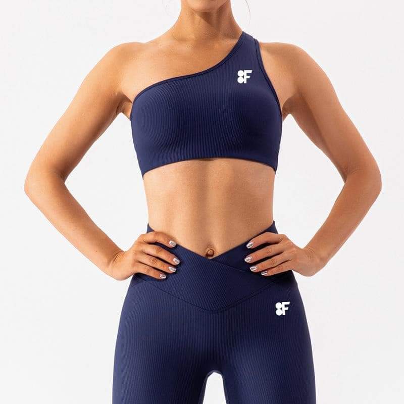 BF single strap sports bra and leggings set