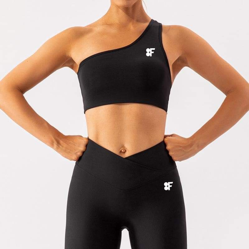 BF single strap sports bra and leggings set