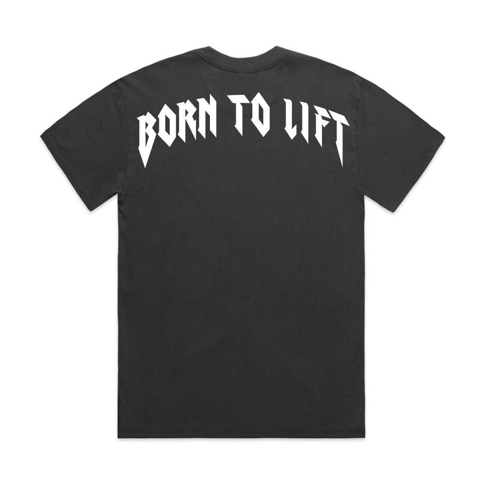 Men's ''BORN TO LIFT'' Oversized Heavy weight Short-Sleeve T-Shirt.