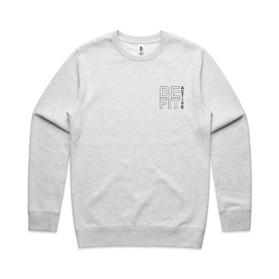Unisex ''BE-FIT ACTIVE WEAR SQUARE'' Pocket Long-Sleeve Crew Jumper