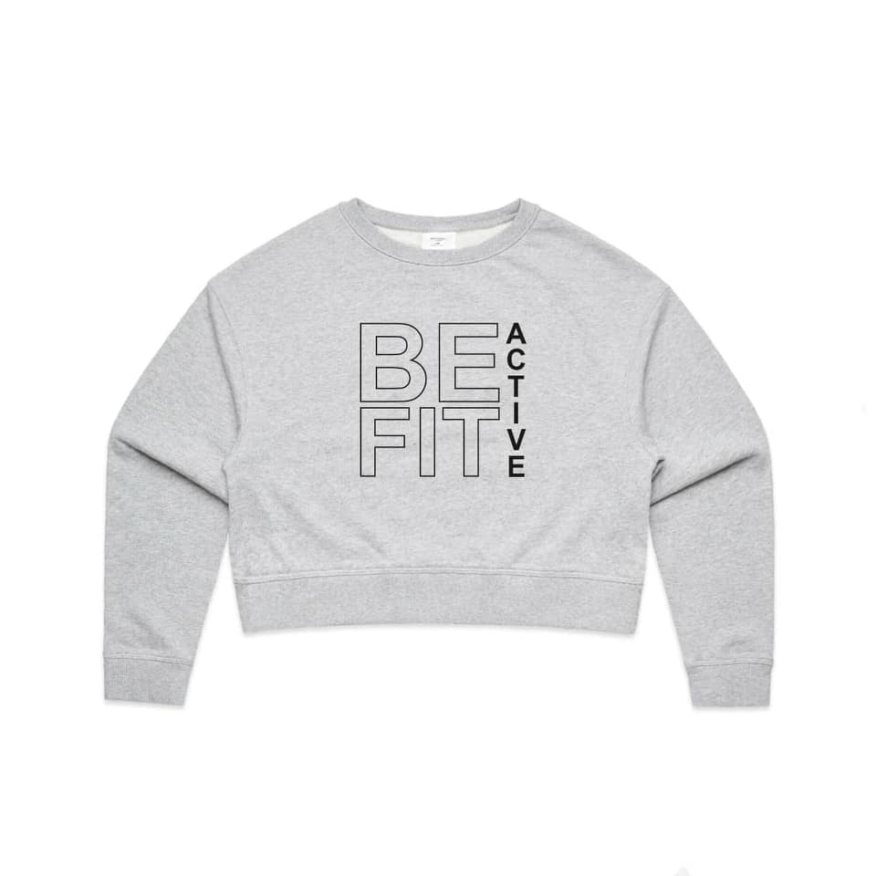 Women's ''BE-FIT ACTIVE  SQUARE'' Long-Sleeve Crop Crew