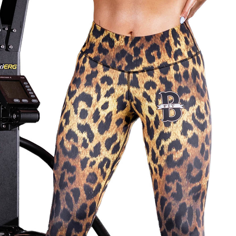 Gym leggings leopard on sale print